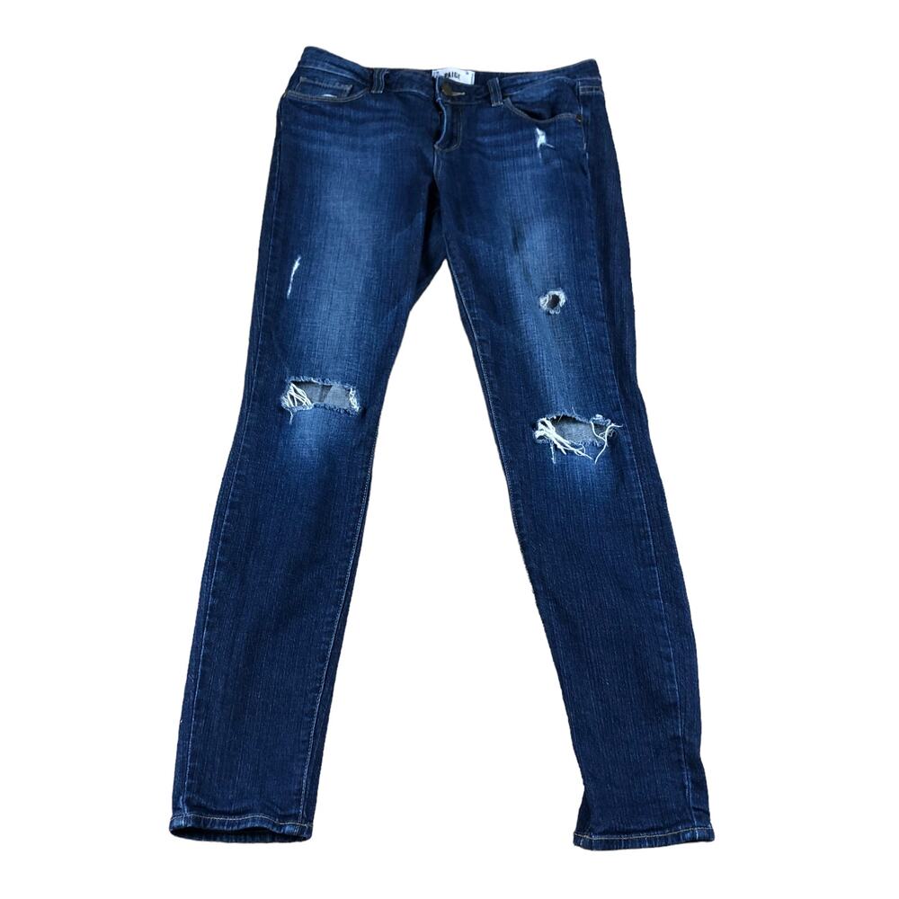 PAIGE Jeans Verdugo Ultra Skinny Decker Wash Women's Size 29 Distressed Knees
